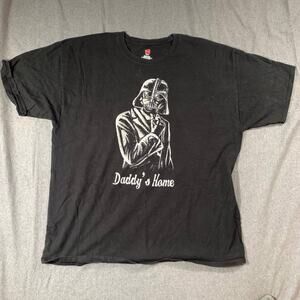 Hanes Daddy's Home Shirt Adult Size 2XL Black Casual T Shirt